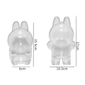 Miniatyrbillede 6 af 6: LABUBU transparent beskyttelsesskal beskyttelsescover støvtæt rygsæk vedhæng Standing