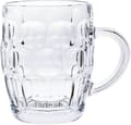 Classic Pint Glass Beer Mug Old Fashioned Pub Style Tankard Handle Dimpled Stein 660ml
