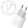Miniatyrbillede 2 af 5: USB C Hurtiglader - PD Certificeret 20W Hurtiglader med Lightning Kabel Type C Ladeadapter til iPhone 14/14 Plus/14 Pro/14 Pro Max/13/iPad Pro