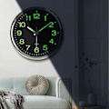 Miniatyrbild 5 av 5: Väggklocka Självlysande Tyst Lättläst Sovrum Vardagsrum Minimalistisk Väggklocka För Äldre Golden B