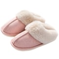 Miniatyrbillede 1 af 5: Dames tøfler Vintervarme Fluffy slip-on Skovlæder pelsforing/antislip sål Indendørs og udendørs Hjemmetøfler 36-37