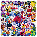 Pikkukuva 4 / 5: REMAKE 50X Brawl Stars -hahmotarrat huoneeseen, kannettavaan, matkalaukkuun, skeittilautaan