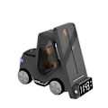 Miniatyrbilde 1 av 5: 3-i-1 Gaffeltruck Trådløs Ladestasjon med Klokke & Ambient Lys grey