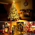 Miniatyrbild 3 av 5: LED-tomte, stege, ljusslinga, 1m 5LED utomhus julbelysning, 115 LED, ljusslinga, julgran, fönster, 8 lägen, uteplats, trädgård 1m5