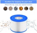 Miniatyrbillede 7 af 8: x VI Poolfilter - egnet til Bestway Miami, Lay-Z-Spa Poolfilter - VI Filterpatron