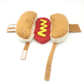 Miniatyrbillede 4 af 5: Efterårs- og vinterteddyhunde tøj varm hund hamburger form Halloween forsyninger kæledyr transformation kostume sjov kjole op (M) M