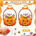 Miniatyrbild 2 av 6: 25 st Halloween-godispåsar med handtag, pumpa i plast pumpkin 25PCS