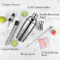 6 delar cocktailmixningsset Barset Premium Barset: Martini Shaker Jigger Rörsked Muddler 2 Hällpipar – Barverktygsset med inbyggd sil