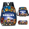 3 stk. sæt Roblox Rygsæk Skole Taske Rejsetasker B