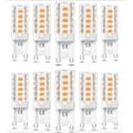 10-pakning varmhvite G9 LED-pærer 5W
