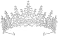 Tiara Krona för Kvinnor Drottning Tiara för Födelsedagsbal Brudfest Kostym Silver