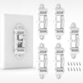 Barnsäker strömbrytare skydd 5-pack - Okrossbart vippströmbrytare skydd för barnsäkerhet Smart Hem & Säkerhet 24/7 Skydd Vit