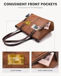 Miniatyrbild 3 av 6: Damhandväskor stora axelväskor med flera fickor läder arbetsväskor designer hobo crossbody-väskor
