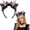 Halloween-noitahattu-pääpanta (violetti)