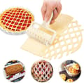Kjevle for deig, gitterkutter, husholdningsplast, bakeverktøy for paier, pizza, brød og butterdeig