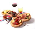 Träbricka för frukt, vin, kakor, ost och kött (vänstervänd) S