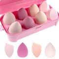 Sminksvamp Skönhetssmink Blandningssvamp Puff Blender Foundation Svamp Concealer Svampar Applikatorsvampar 8 st