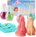 Badbomber för barn 6-pack Brusande bubbelbad Explosioner Stor bubbelvolym Färgglada badbomber för barn Rolig och lärorik badupplevelse för barn