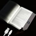 Dæmpbar LED-læselampe 3 farver flad boglampe til læsning genopladelig fuldsidebelysning med timer bærbar bogmærkelampe klips til studie (hvid) white