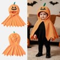 Halloween Gresskar Hettekappe Kostyme for Barn Søt Gresskar Kappe med Hette Skummelt Kostyme for Halloweenfester L L