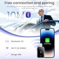 Pikkukuva 4 / 8: Langaton Carplay-sovitin iPhonelle Muunna langallinen langattomaksi Apple CarPlay -sovittimeksi USB & USB-C/Type-C