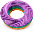 3D-printad fidget-leksak, flexibel räfflad loop, sensorisk ring, töjbar taktil handleksak för skrivbord, resor och studier, flerfärgad