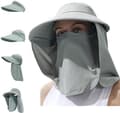 Solhatt för kvinnor UPF50+ - 4-i-1 Design - Justerbart Nackskydd - Andningsbar Polyester - För Strand & Utomhus - Med Hästsvansöppning