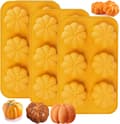 Miniatyrbild 1 av 5: Silikonpumpaform 3-pack Pumpatvålformar Höstbakformar för Muffins Cake Pop Jello Chokladbomb Höstbadbombsformar Thanksgivingformar Pumpkin