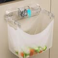 Miniatyrbilde 2 av 7: Kjøkken søppelposeholder, sugekopp type plastposeholder, handleposeholder (transparent hvit)
