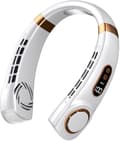 Bærbar halsventilator med læselampe USB genopladelig bladløs ventilator LED-display Stille 5-trins bærbar ventilator til rejser, kontor og udendørs