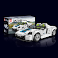 Miniatyrbild 5 av 10: Mould King Mini Bilmodell Set Sportfordon Byggsats 80 Bilar Samlarobjekt 27063 AS-DBS With retail box and acrylic box