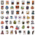 Miniatyrbild 3 av 7: 100X Dungeons Dragons Fantasy RPG Badge Stickers Telefon Notebook Laptop Graffiti