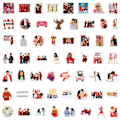 Miniatyrbild 2 av 4: 55X High School Musical Troy Bolton Sharpay Gabriella Filmdekaler Gitarrdekal
