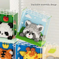 Miniatyrbild 3 av 3: Mini Kubiska Djur Serie Modell 3D Pussel Mikro Byggklossar DIY 6090 Red Panda