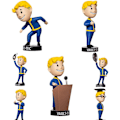 Miniatyrbild 7 av 11: Vault Fallout 4 Boy Bobblehead Gaming Anime Figurer Toys Series Model Collection 2# BARTER
