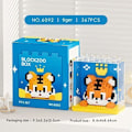 Miniatyrbild 1 av 3: Mini Kubiska Djur Serie Modell 3D Pussel Mikro Byggklossar DIY 6092 Tiger