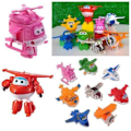Miniatyrbild 3 av 4: 8st/ set Super Wings Miniplan Leksaker Deformation Flygplan Robot Actionfigurer