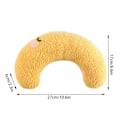 Miniatyrbild 5 av 7: Sömnkudde för husdjur Mjuk Fluffig Hund Katt U-formad kudde Lugnande leksak Yellow #02