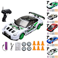 Miniatyrbild 2 av 2: Uppladdningsbar Drift RC-fjärrkontroll Bilar 1/24 Skala Micro Toy 2,4G Feeiny White
