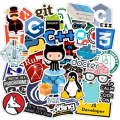 Miniatyrbild 1 av 7: 50X programmering Linux C++ Python Hacker IT Geeks Toy Software Stickers PC-dekaler