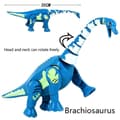 Dinosauriebyggklossar för barn Spinosaurus Brachiosaurus Figur Modell Gåvor Blue Brachiosaurus
