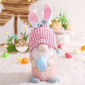 Miniatyrbild 1 av 7: Påskkanin Dvärg Ansiktslös docka Dekor Ägg Håller Desktop Ornament LED-lampor Pink One Size