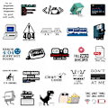 Miniatyrbild 3 av 6: 50 st PC Programmering Coder Engineers Stickers Laptop Nerd Mugg Work Station Dekal