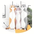 Miniatyrbild 1 av 4: 90cm - 150cm Lång Uppstoppad kattkudde djur Mjuka plyschleksaker Pink 90 cm