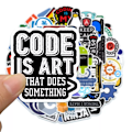 Miniatyrbild 5 av 7: 50X programmering Linux C++ Python Hacker IT Geeks Toy Software Stickers PC-dekaler