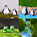 Miniatyrbild 3 av 3: Mini Groda Pingvin Far Son Ornament DIY Miniatyr Dekoration Micro Landskap Small Penguin(2cm)