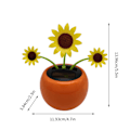 Miniatyrbild 4 av 4: Solar Dancing Toy Flower Assorted Style Solar Powered Dancing Flower Bobblehead