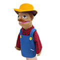Miniatyrbild 7 av 10: Mjuk Plyschleksak Handdocka, Roliga Dockor Leksak Professionell Karaktär Handdocka❀ #01