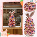 Miniatyrbild 1 av 4: Bunny Tree Påskhare Staty dekoration inomhus vår bordsskiva påsk dekor