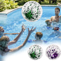 Miniatyrbild 2 av 3: Transparent PVC uppblåsbar badboll Elastisk badboll Konfetti boll poolleksak Purple